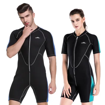 

Professional 2MM Men Short Sleeved Wetsuit Zipper One Piece Rash Guard Wetsuits Neoprene Scuba Diving Warm Wetsuits kombinezon