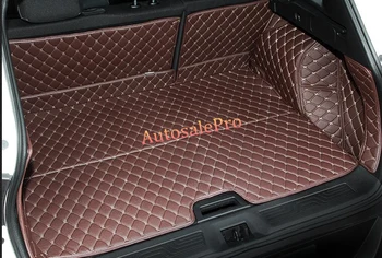 

Pu Leather Black Grid Rear Trunk Hatch Floor Mats Carpets Pad Cover For Renault Kadjar 2016 2017