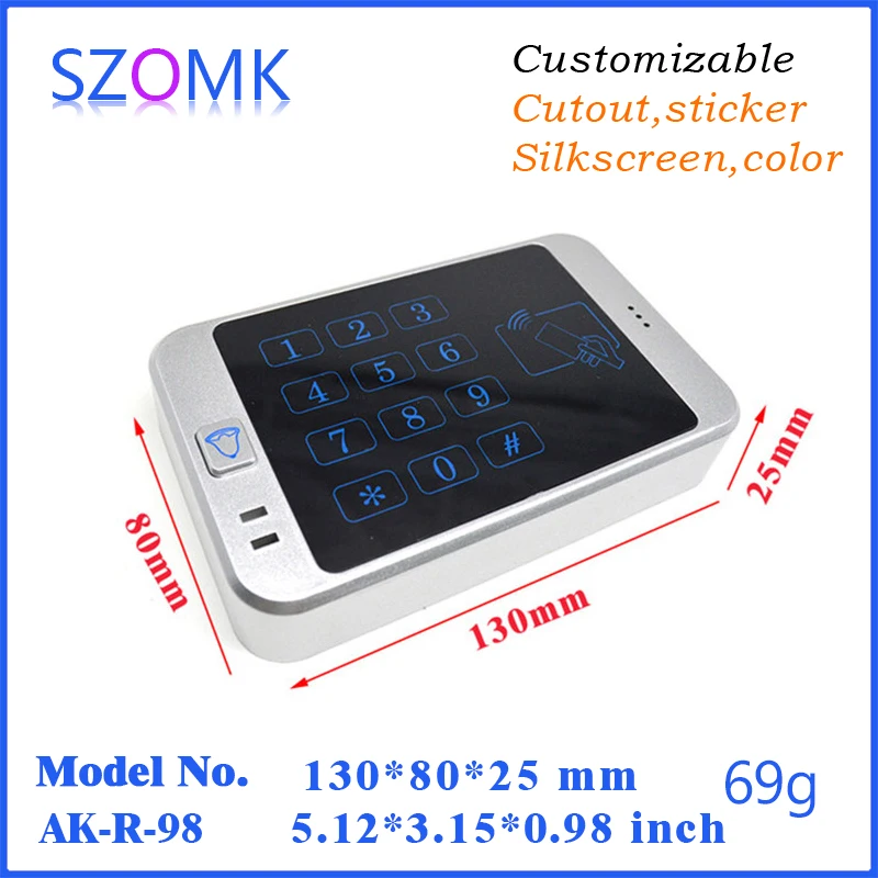 

szomk electronics plastic RFID project enclosure instrument case (1 pcs) 130*80*25mm electrical plastic box enclosure reader box