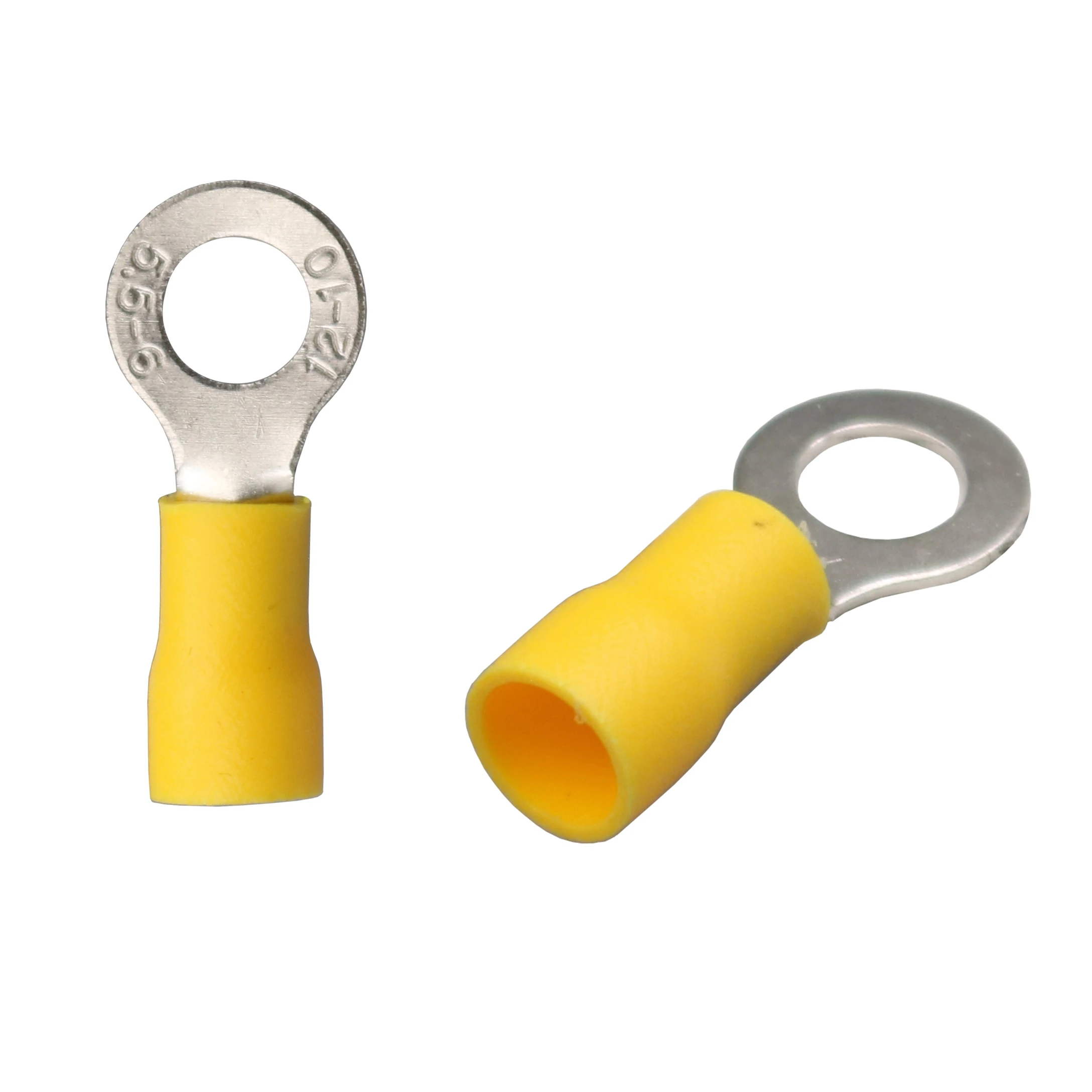 500Pcs Yellow Ring Insulated Wire Connector Electrical Crimp Terminal RV5.5 6in Terminals from