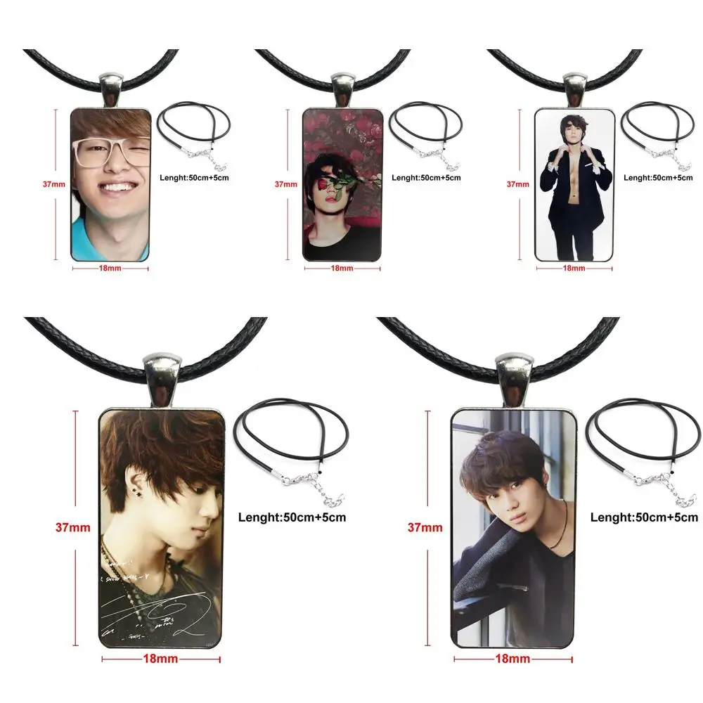 

Shinee Kpop Taemin For Girls Gifts Fashion Necklace Handmade Rectangle Shape Choker Necklace Jewelry Multi Designs