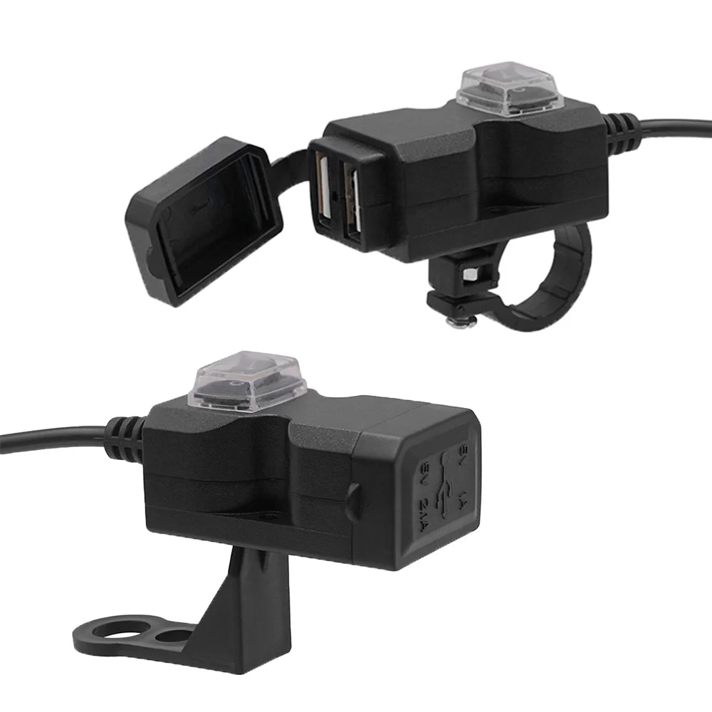 Универсальный Водонепроницаемый 12 V 24 мотоцикл руль двойной USB разъем сплиттер