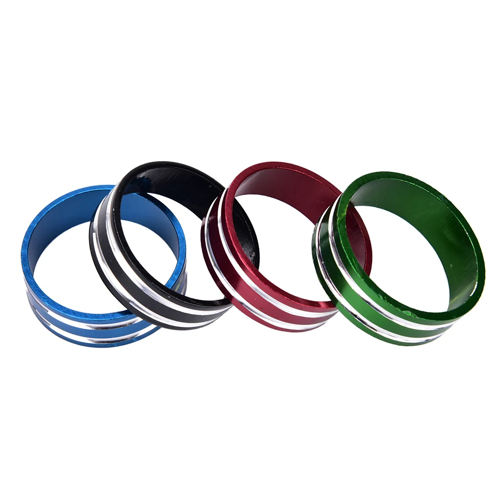 

4Pcs/set Aluminum Fork Washer Alloy Headset Stem Spacer Road Bike 10mm 28.6mm Cap For MTB Cycling parts frame Color Random