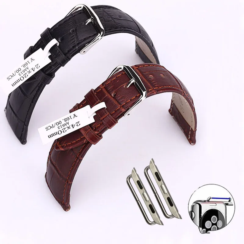 Crocodile Genuine Leather Watch Band For Apple Watch Series 1 2 3 Real Leather Belt Strap For Apple Watch iWatch w Connector цена Crocodile Genuine Leather Watch Band For Apple Watch Series 1 2 3 Real Leather Belt Strap For Apple Watch iWatch w Connector цены онлайн