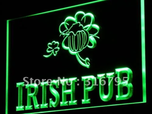 I969 Irish Pub Бар Клуб дисплей декоративный Домашний Светильник знак включения/выключения 20+ цвета 5 размеров