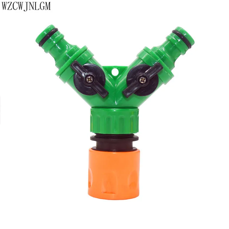 

Garden Irrigation 2 Way Tap-Y Connector with 3/4" Quick Connector Garden Drip Irrigation System 1pcs
