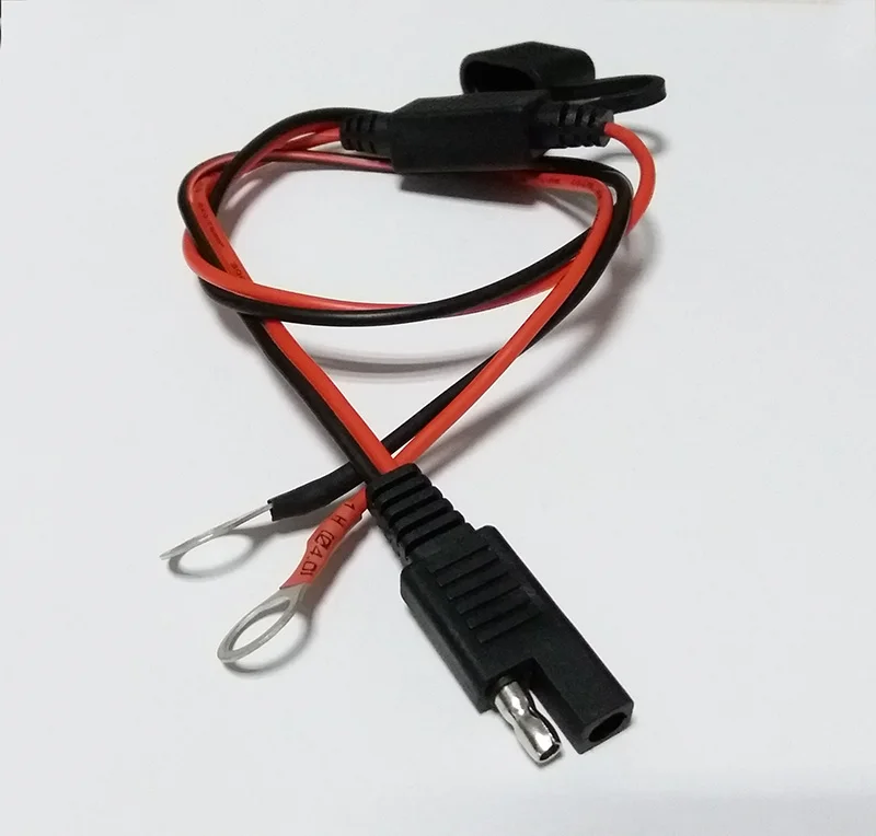 

1Pcs SAE Plug to O Type Terminal Quick Connector 10A/2468/18AWG Copper Cord DIY Power Cable for Booster Car Battery Jump Starter
