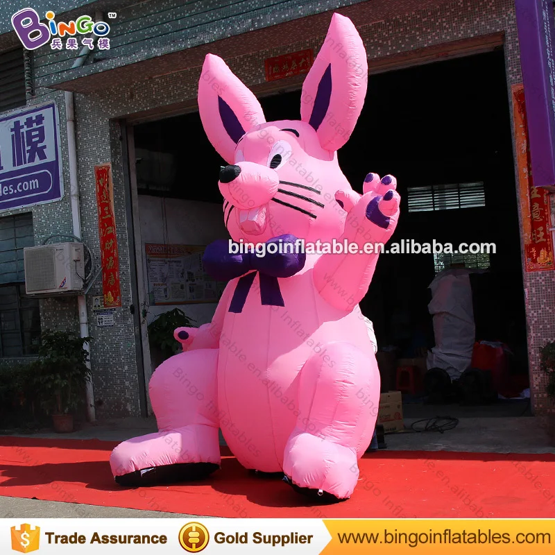 US $560.00 Decorative 4 Meters high sitting type big inflatable rabbit customized digital print giant inflatable pink bunny toy sports