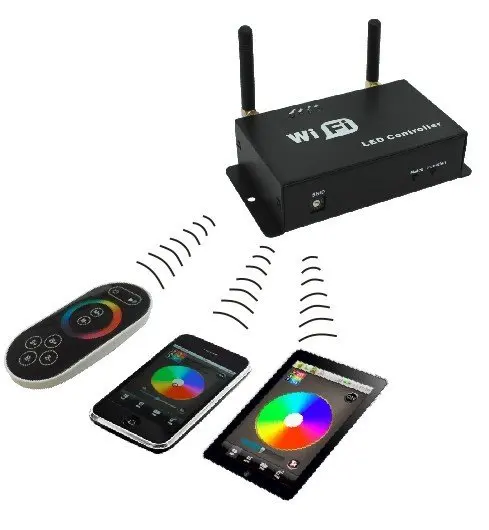 ФОТО WiFi LED Controller;can be controlled by  Iphone /Ipad with Android 4.0 or IOS system DC5V -24V,fast ship
