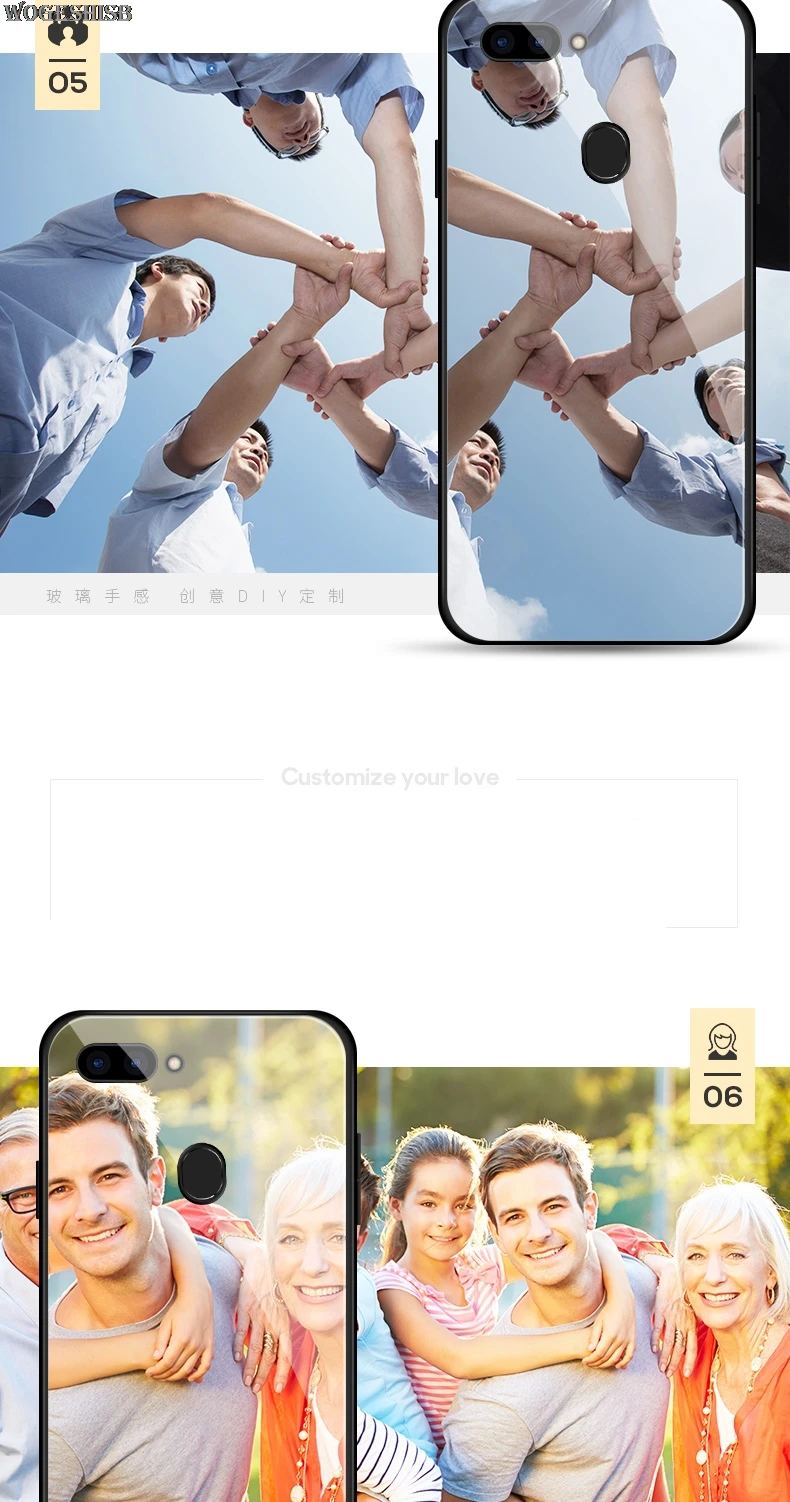 Пользовательские фото закаленное Стекло чехол для OPPO R15 R11 R11S R9 R9S R7 R7S плюс F7 A83 A1 A3 A59 A79 A77 F5 A5 A3S A57 индивидуальный логотип