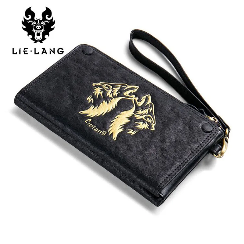 

Men Wallet Long Genuine leather Male Cluth bag Luxury Purse Wallets Zipper Card Holder Fashion Male Money Bag Carteira Masculina