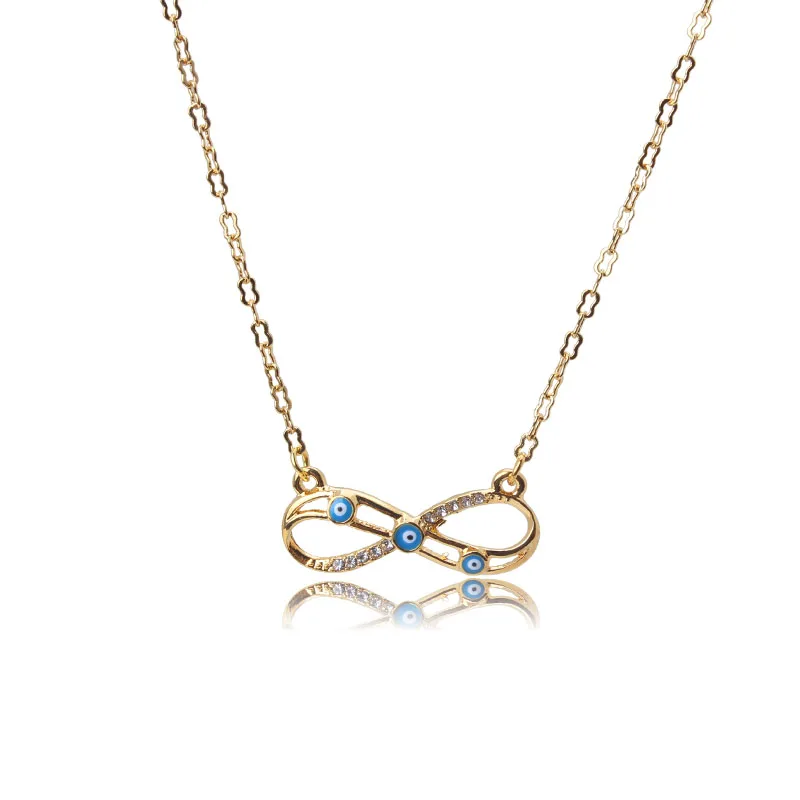 

Evil Eye new fashion 33*13mm trendy Evil Eye Necklaces for Women Gold Color eye Necklace Women Girls Pendants Good Luck Gifts