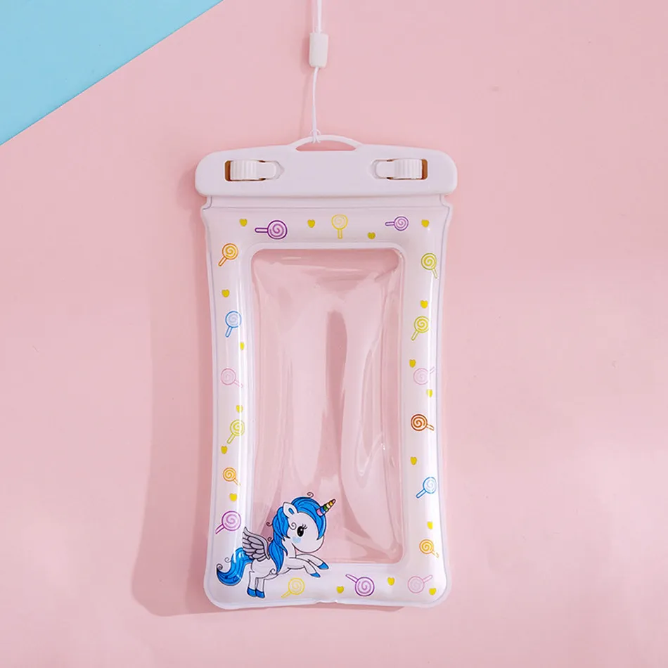 

FashionWaterproof Card Bag Animal Unicorn PVC Cell Purse Holder IPhone Storage Pouch Lanyard Women Wallet Travel Accessories