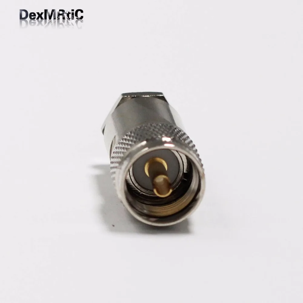 

10PC Brand New UHF Male Plug Connector With For RG8,RG213,LMR400 Straight Nickelplated Wholesale