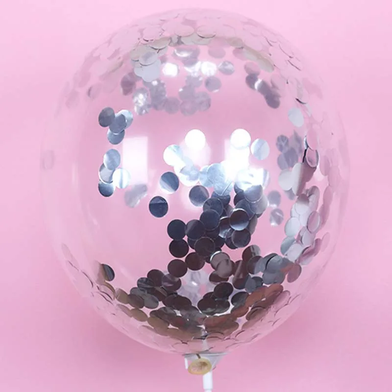 10 шт./лот, золотой Звездный конфетти, воздушные шары, прозрачные воздушные шары на день рождения, для детей, сувениры, для свадебной вечеринки, декорации шарики - Цвет: 10PCS Silver