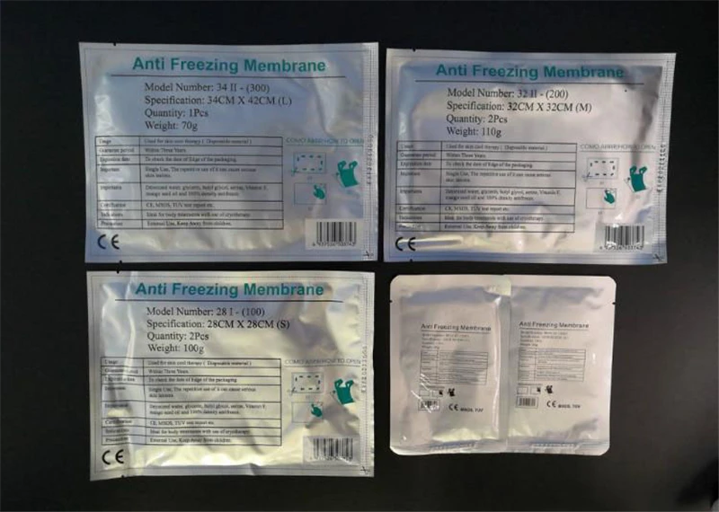 Different size Anti freezing membrane Antifreeze membranes pad body slimming anti freeze for cryotherapy  Cooling Frozen machine