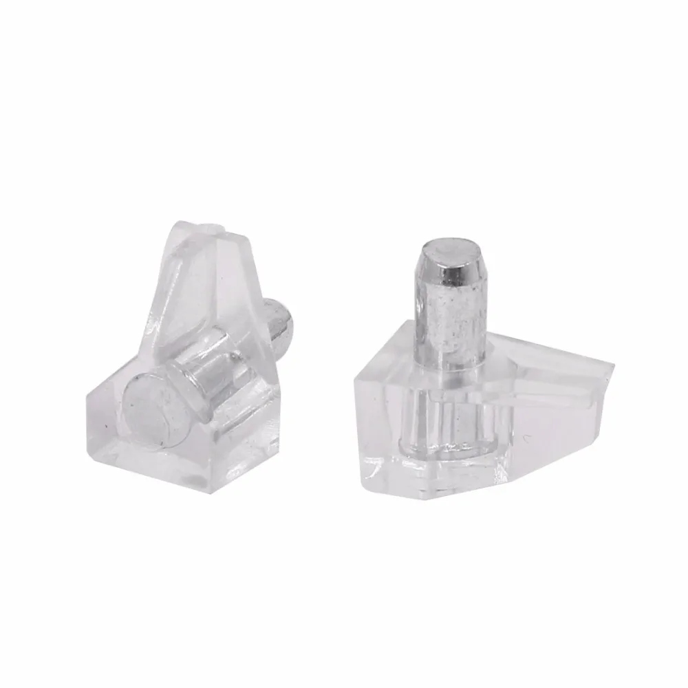 cheap UXCELL Hot Sale 80pcs Cupboard Bookcase Plastic Shell Shelf Support Peg Pin Clear 17mmx11mmx18mm