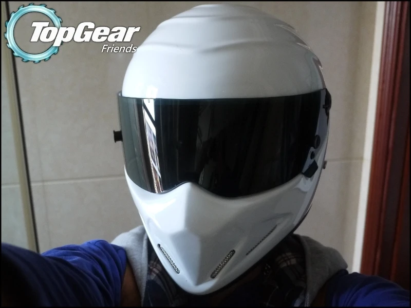 Для Top gear шлем Стига Casco De Motocicleta с черный с козырьком/Capacete как Симпсон свинья/белый мотоциклетный шлем I'm Stig