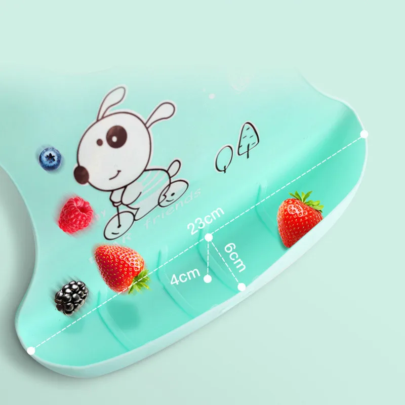 Cartoon Prints Kids Silicone Bib Baby Bibs Children Adjustable Waterproof Bib Baby Boy Girl Feeding Tools Baby Stuff for Newborn