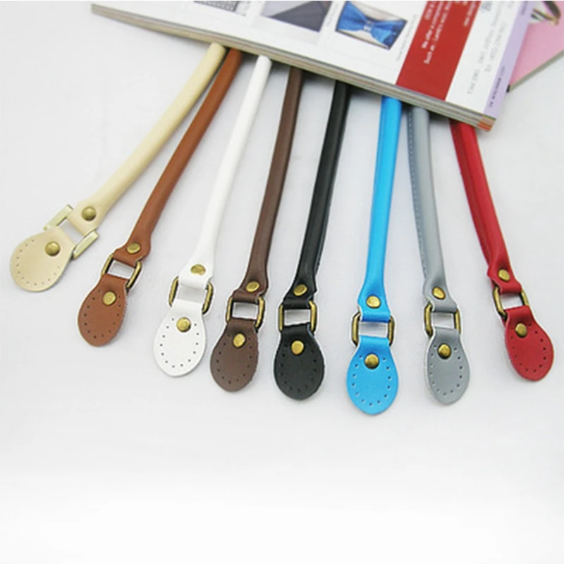 

1Pair 40CM Bag Straps Shoulder Belt Replacement Detachable Split Leather Handbag Handle Belts Gold Buckle Bag Accessories KZ0001