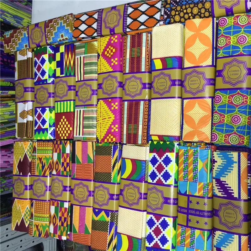 5 комплектов в нигерийском стиле хитенге Анкара ткань 2+ 2 ярдов Полиэстер Гана Кенте воск Африканский Китенге вощеная ткань с принтом для ткани AW30