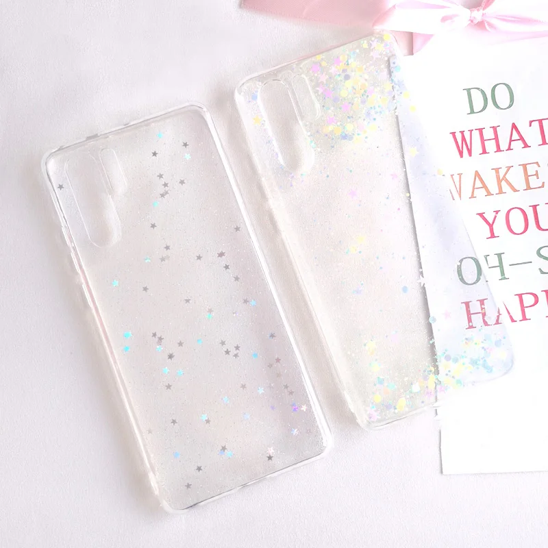 Transparent Funda for huawei p30 pro case silicone soft TPU Glitter Stars phone Accessories for huawei p30 lite p30pro p20 cover Transparent Funda for huawei p30 pro case silicone soft TPU Glitter Stars phone Accessories for huawei p30 lite p30pro p20 cover