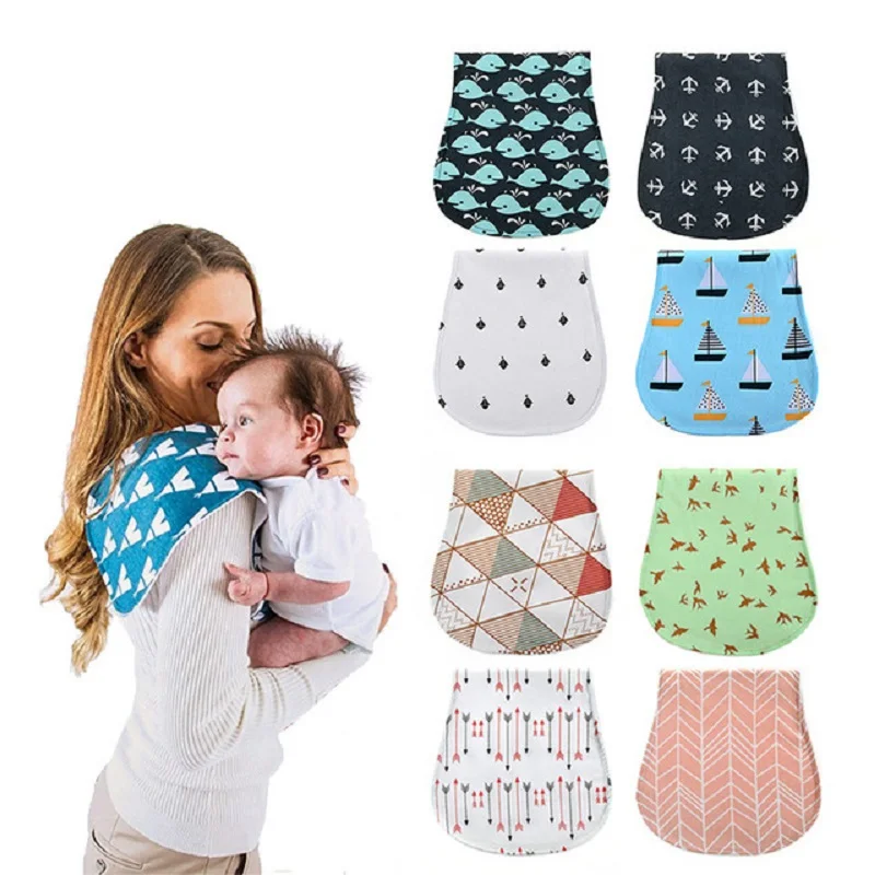 

4pcs/set Portable 3 Layers Waterproof Pure Cotton Infant Feeding Towel Mommy Shoulder Spitting Milk Pad For Kids Baby Stuff