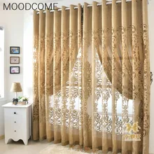 Modern Europe type hollow out curtain cloth Cut flowers jacquard fabrics purchasing process purchasing power