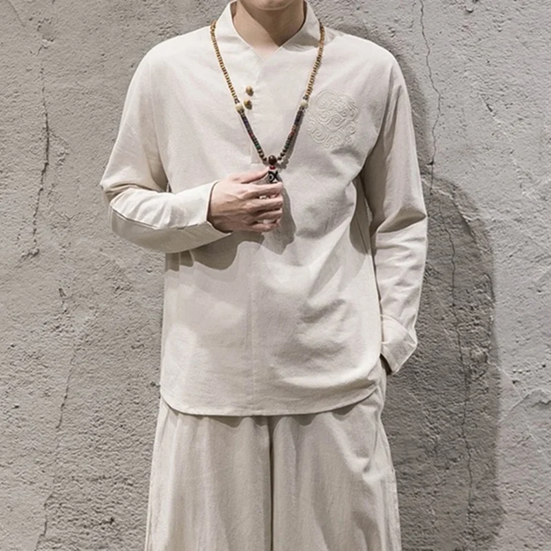 Традиционная китайская одежда для мужчин для китайской одежды хан одежды стиля Востока для мужчин TA104