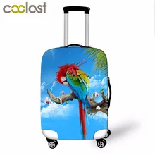 Модный Эластичный Чехол для багажа с 3D принтом попугая, изготовленный для s/m/l, подходит для 18-32 дюймовых чехлов, стильная женская сумка для путешествий, чехлы