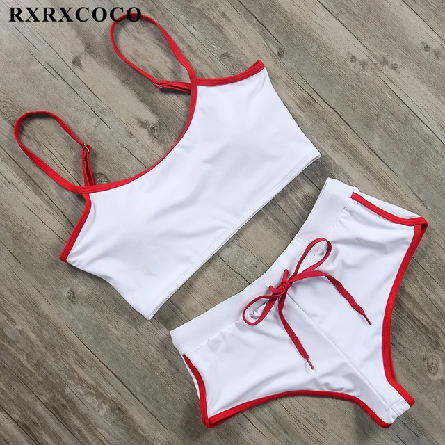 {Excellent|Wonderfull|Very Good|Very Recommended} RXRXCOCO Sexy Sport Two Piece Swimsuits Women Swimwear Bikini Set Solid High Waist Swimsuit Female Summer Bathing Suits 2019 Limited Price