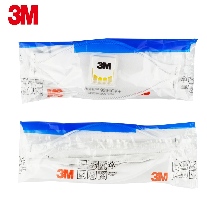 3M, 9334, противогаз, Anti-PM2.5, фильтр для жирной, не жирной, твердые частицы, безопасный респиратор, защитная маска, Дымчатая, Погодная FFP3