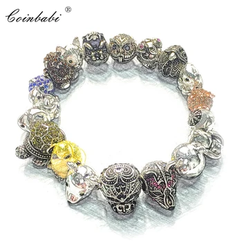 

Zoo Party Beads Bracelets Link Chain 925 Sterling Silver Ts Cute Gift Thomas Style Karma Diy Bracelet Animal Jewelry For Women