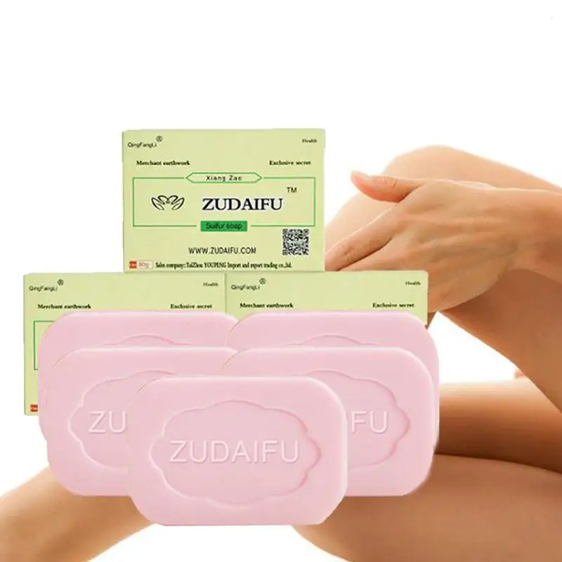 1PC Sulfur Handmade Soap Acne Psoriasis Seborrhea Eczema Anti Fungus