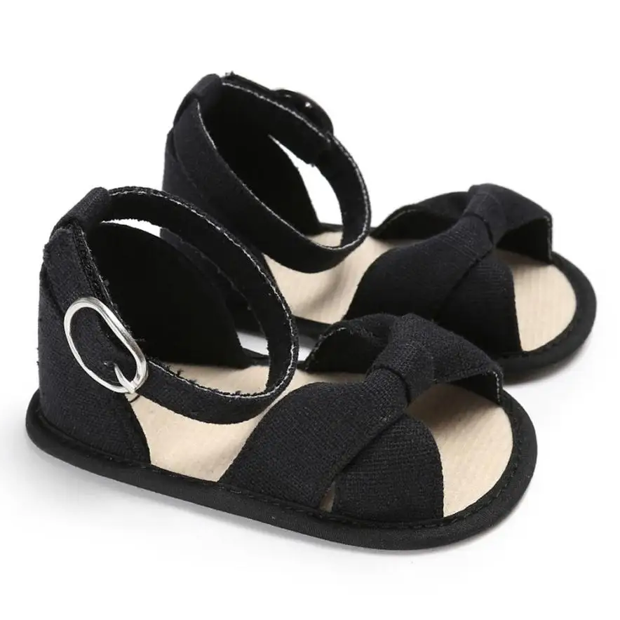 

Cherry Pills #3004 Summer Newborn mini sandals for Baby Canvas Solid Sandals Soft Casual prewalk shoes for babies 2018