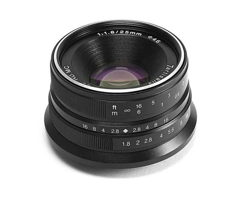 7 ремесленников 25 мм F1.8 Prime Lens to micro-одиночная серия для sony E Mount Micro 4/3 или fiji-XF mount или canon M-mount micro-Cameras