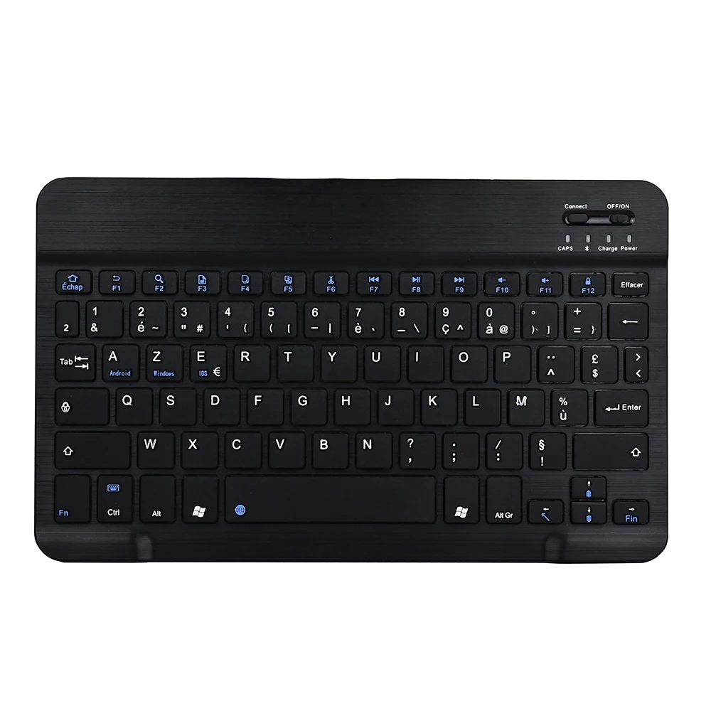 Zienstar 10 дюймов Azerty Французская алюминиевая Беспроводная клавиатура Bluetooth для Apple