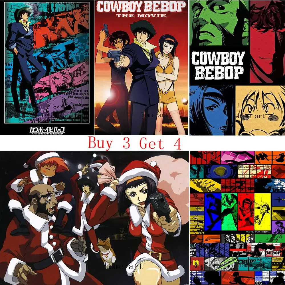 Ковбойский постер bebop четкое изображение настенные наклейки украшение дома