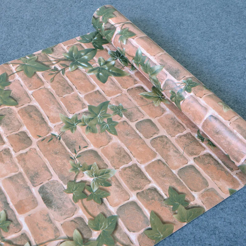45cm * 10m vintage pvc self adhesive wallpaper waterproof living room