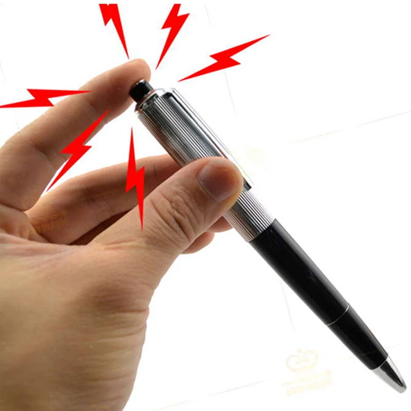 2018 1pcs Fancy Ball Point Pen Shocking Electric Shock Toy Funny The Whole People Toys Electric