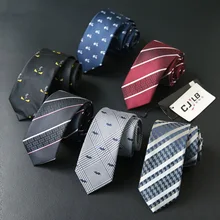 Роскошный мужской галстук Жаккардовый трикотажный галстук для мужчин узкий галстук модные вечерние свадебные галстуки Gravata 6 см ручной работы