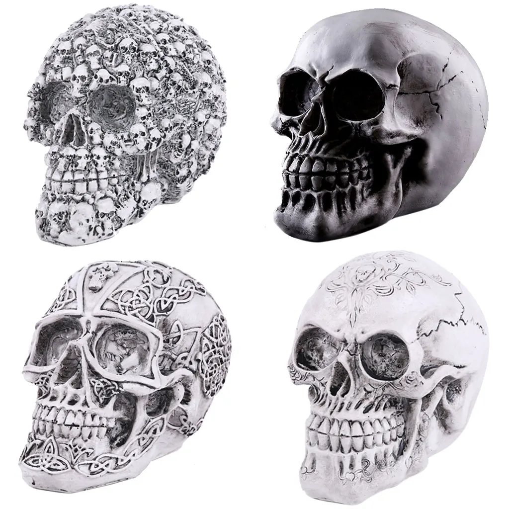 Homosapiens Skull Statue Figurine Human Skeleton Head Medical Skeleton 3 Fantasy Myth Magic Collectables
