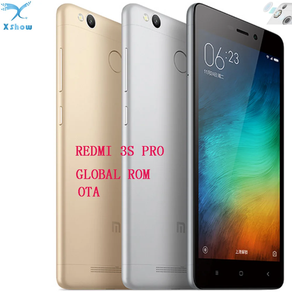 Original Xiaomi Redmi 3S PRO 3G RAM 32G ROM Metal Body Fingerprint 4100 mAh Snapdragon 430 Octa Core 5" FDD LTE Mobile Phone