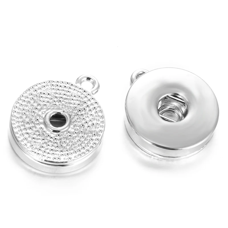 

10pcs/lot single Diy Necklace 18mm hanging round Snap Button Jewelry Copper Oem, Odm XHB353