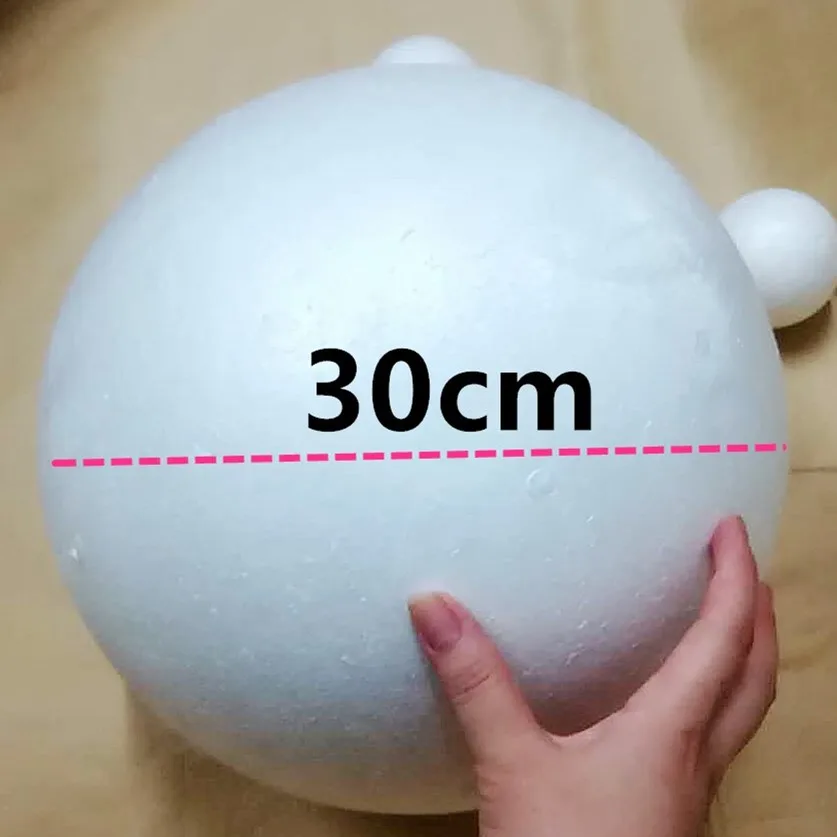 

Felicoalice Diameter 30cm 1pcs white Modelling foam balls Craft Polystyrene Styrofoam balls Decorative Foam Round Balls