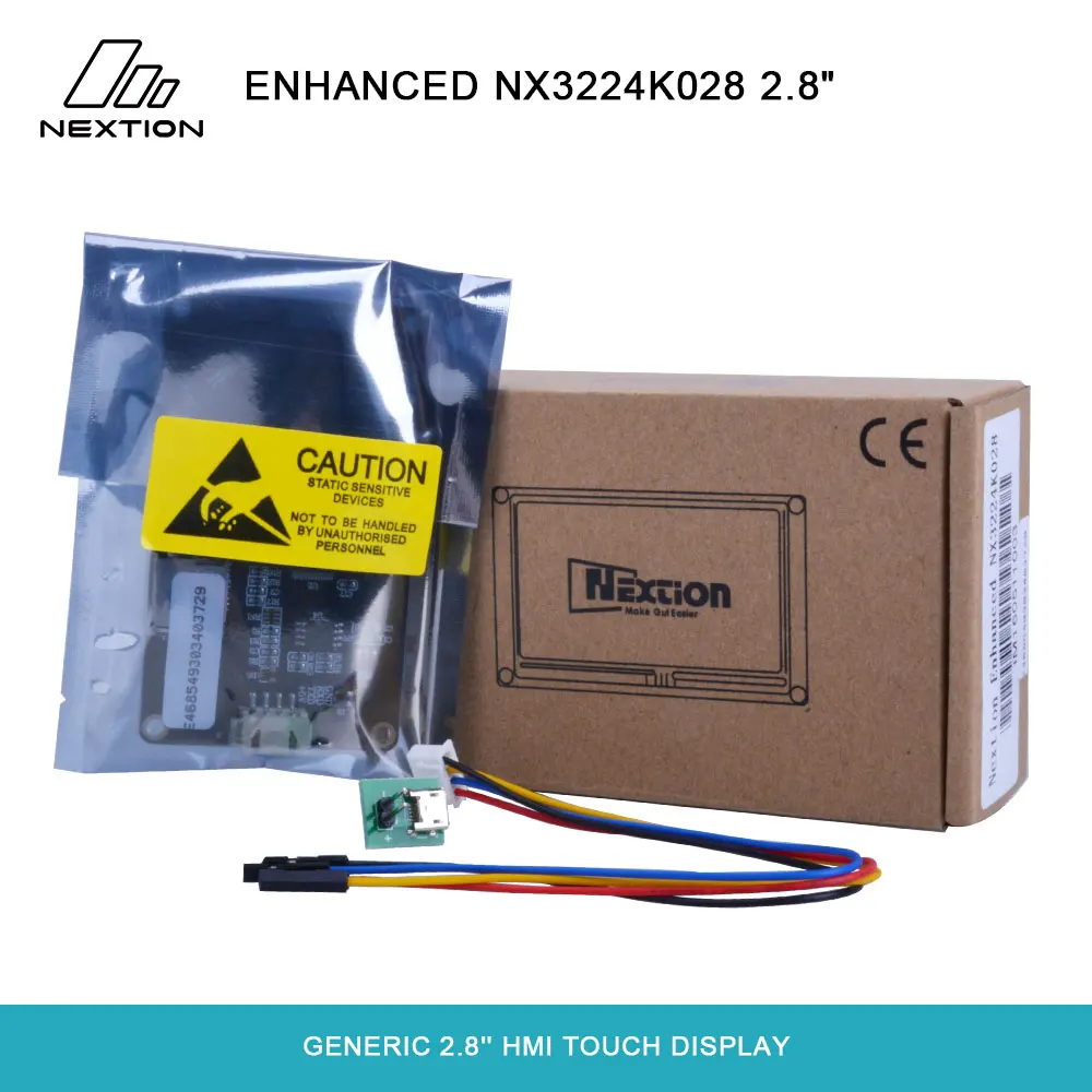 

Nextion Enhanced NX3224K028 - Generic 2.8'' HMI Touch Display Built-in RTC/8 digital GPIO/Larger Flash Capacity Applied to IoT