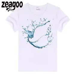 Zeagoo Water2 Повседневное одноцветное Plain Crew Neck Slim Fit мягкий короткий рукав Футболка белая Для женщин