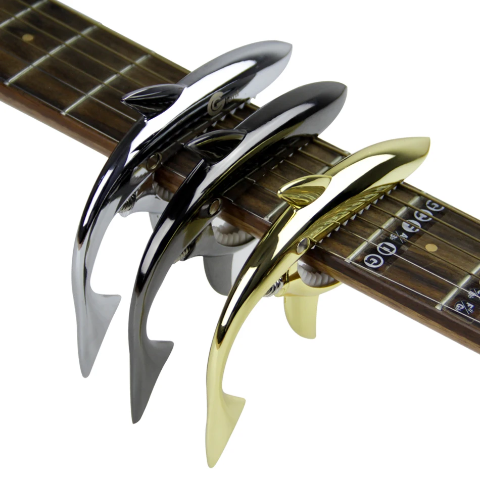 Дизайн Акула Капо для электрической Акустическая гитара, народная гитарный каподастр для гитары аксессуары