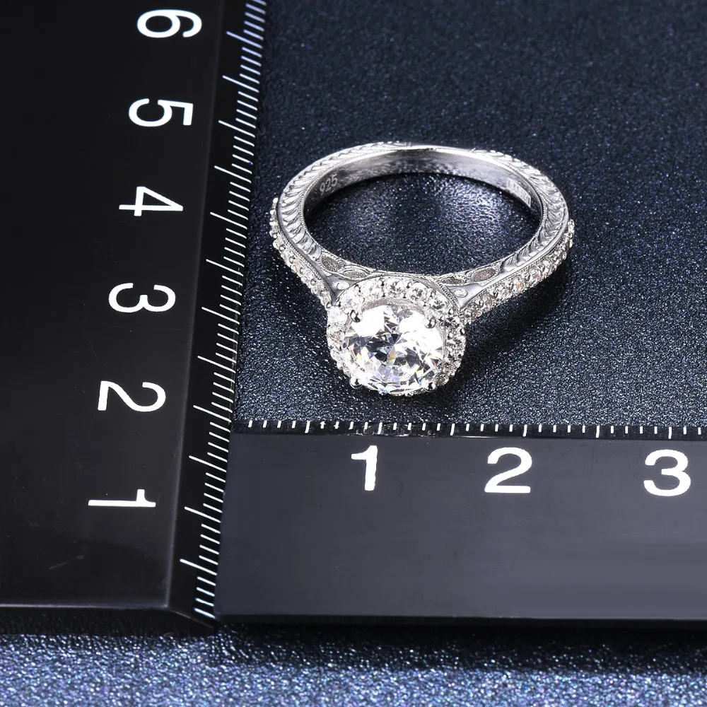 Женское кольцо с искусственным бриллиантом 1 97ct 100% 925 пробы серебряное CZ