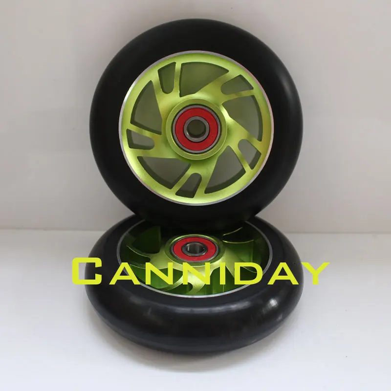 Freeshipping Colorful Aluminium Metal Freestyle Stunt Scooter Wheels